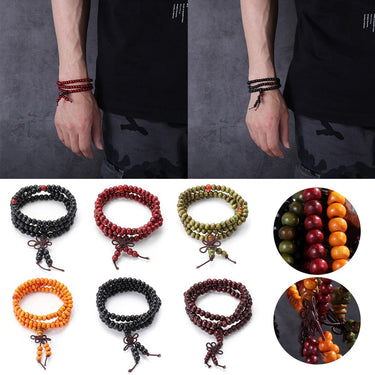 Compact 6mm 108 Mala Bead Sandalwood Buddha Prayer Beads